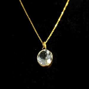 Aquamarine with Gold Necklace