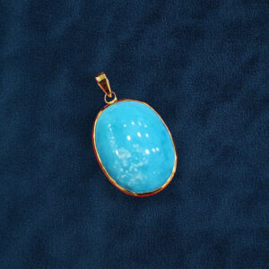 Turquoise with Gold Frame