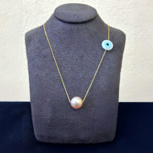Pearl Necklace with Protection Eye