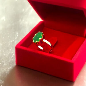 Emerald Ring with Engraved Verse Inside