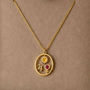 The Sun symbol with Citrine stone