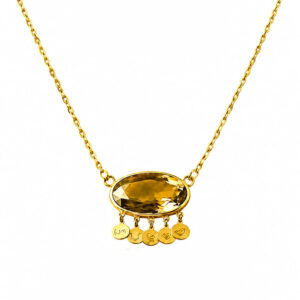 Citrine Necklace with a Natural Citrine Stone