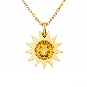 Sun Symbol with Citrine Stone