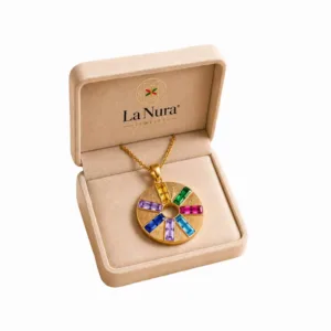 7 Line Necklace of Seven Colors