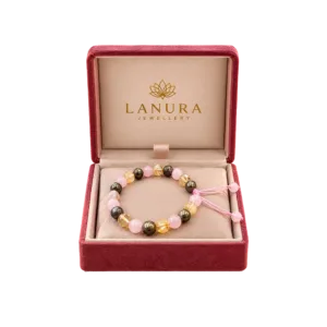 Citrine, Rose Quartz & Pyrite Bracelet